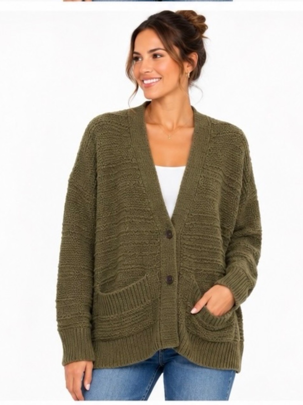 Universal Threads Olive Green Knit Cardigan – XS
